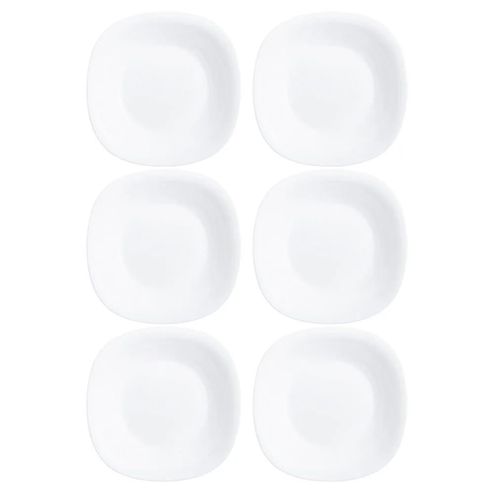 Plato Hondo Vidrio Blanco Luminarc Carine 21 Cm X6 Unid