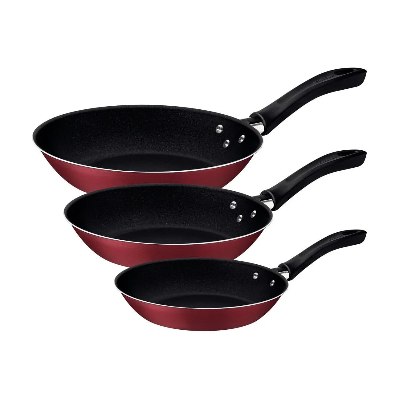 Juego de sartenes Tramontina Linz antiadherentes 3 piezas rojo