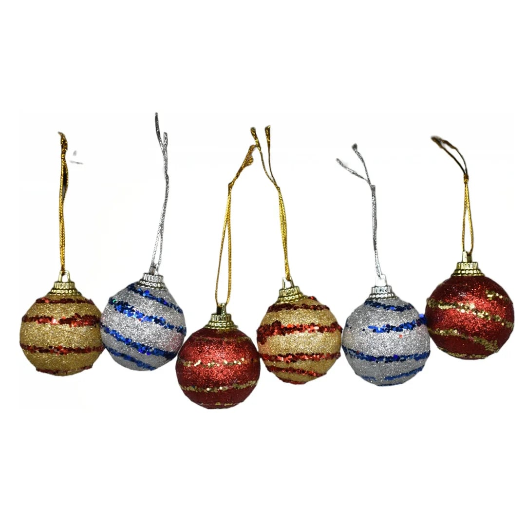 Bolas de Navidad 4 cm — Pack x 6