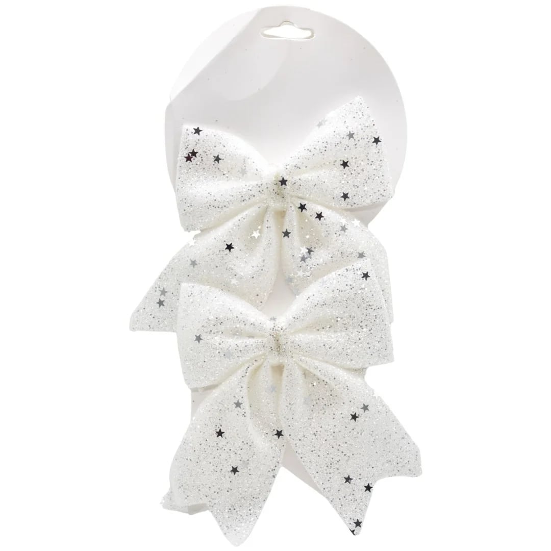 Moñas navideñas 14 × 12 cm — Pack x 2