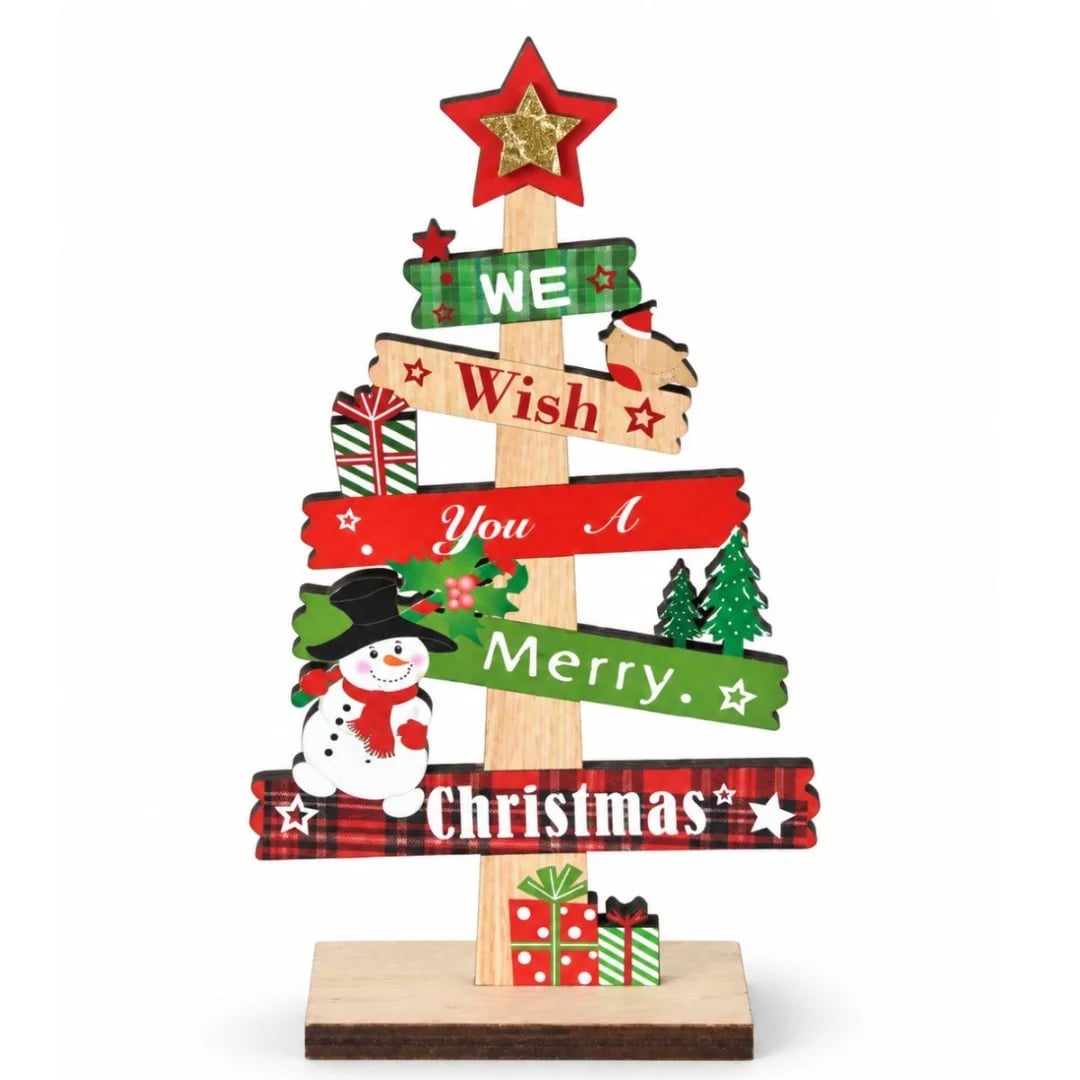 Arbol Navideño de madera 18 cm