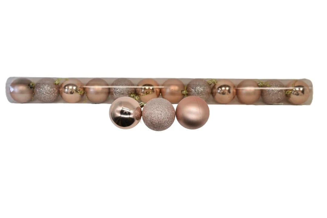 Bolas de Navidad 4 cm x12 Champagne