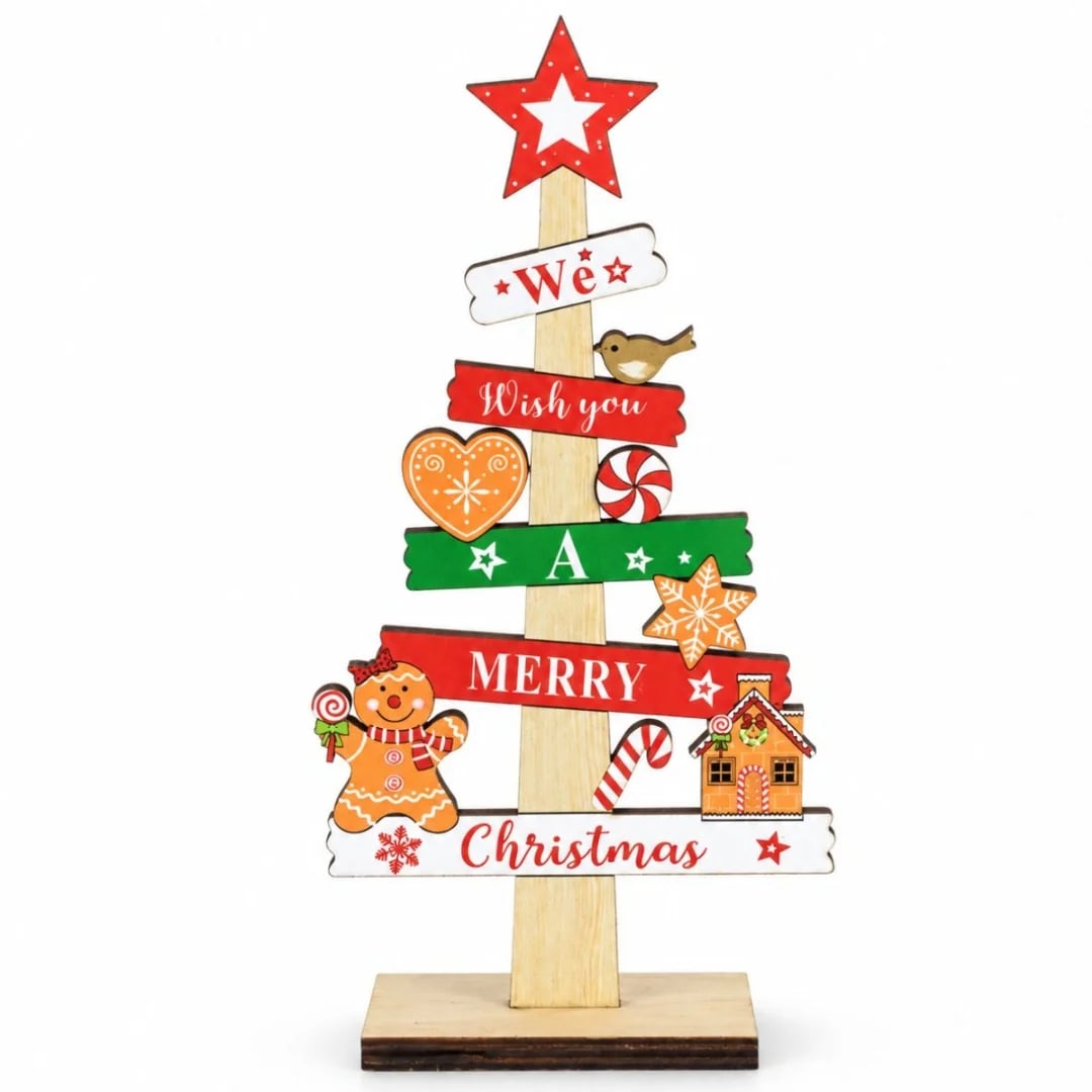 Arbol Navideño de madera 23 cm