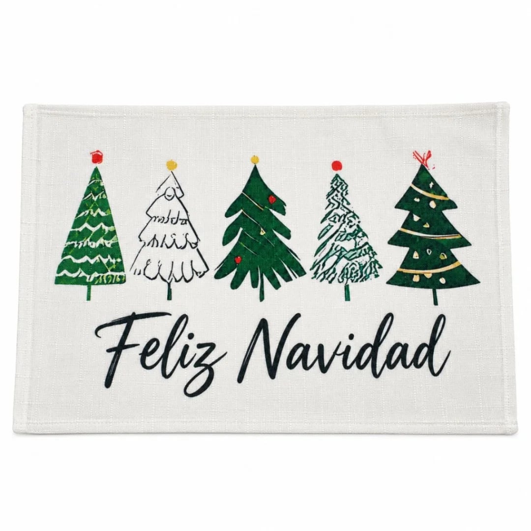 Mantel individual navideño 41 × 28 cm