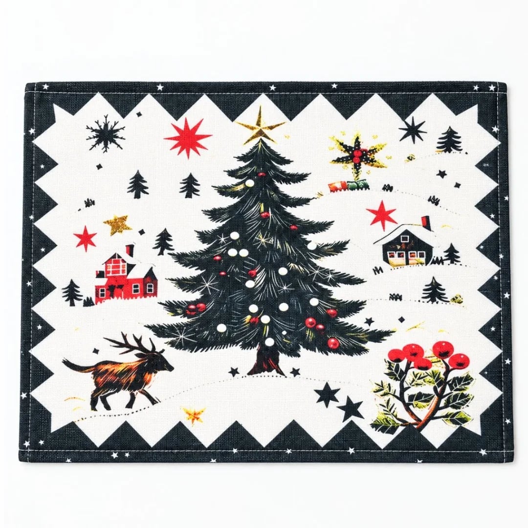 Mantel individual navideño 41 × 28 cm