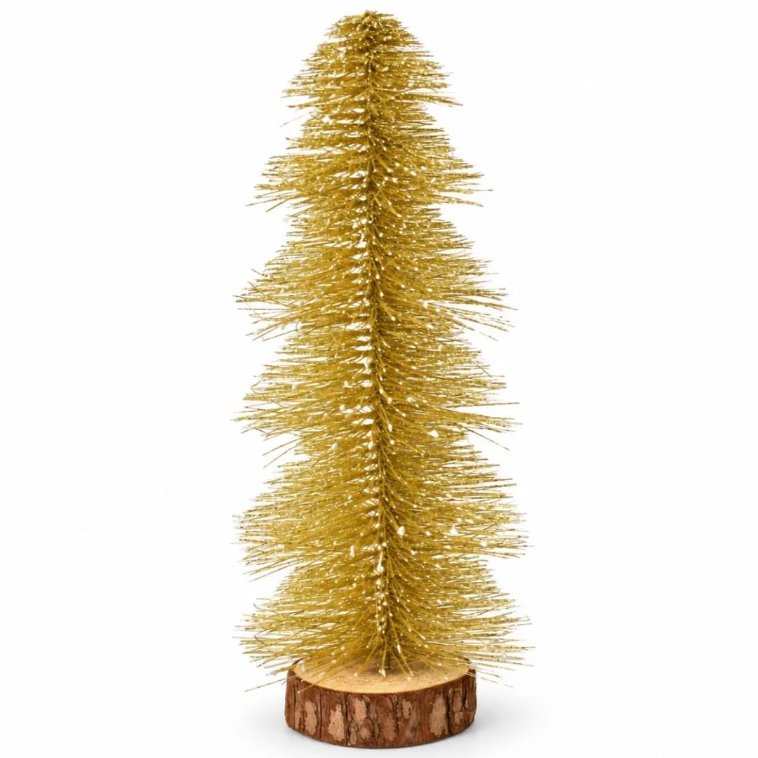 Mini arbol de Navidad dorado 30 cm