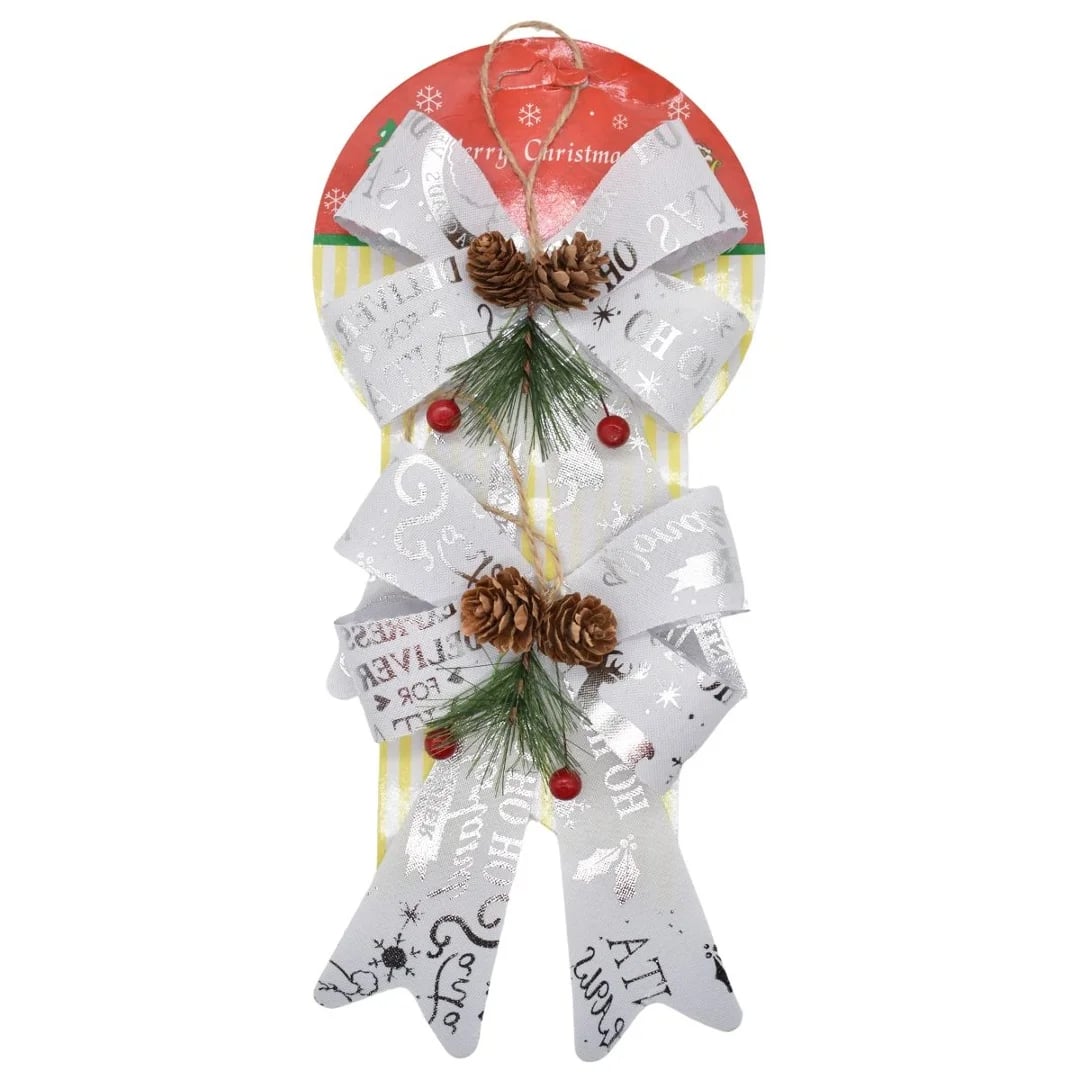 Moñas navideñas 19 × 13 cm — Pack x 2