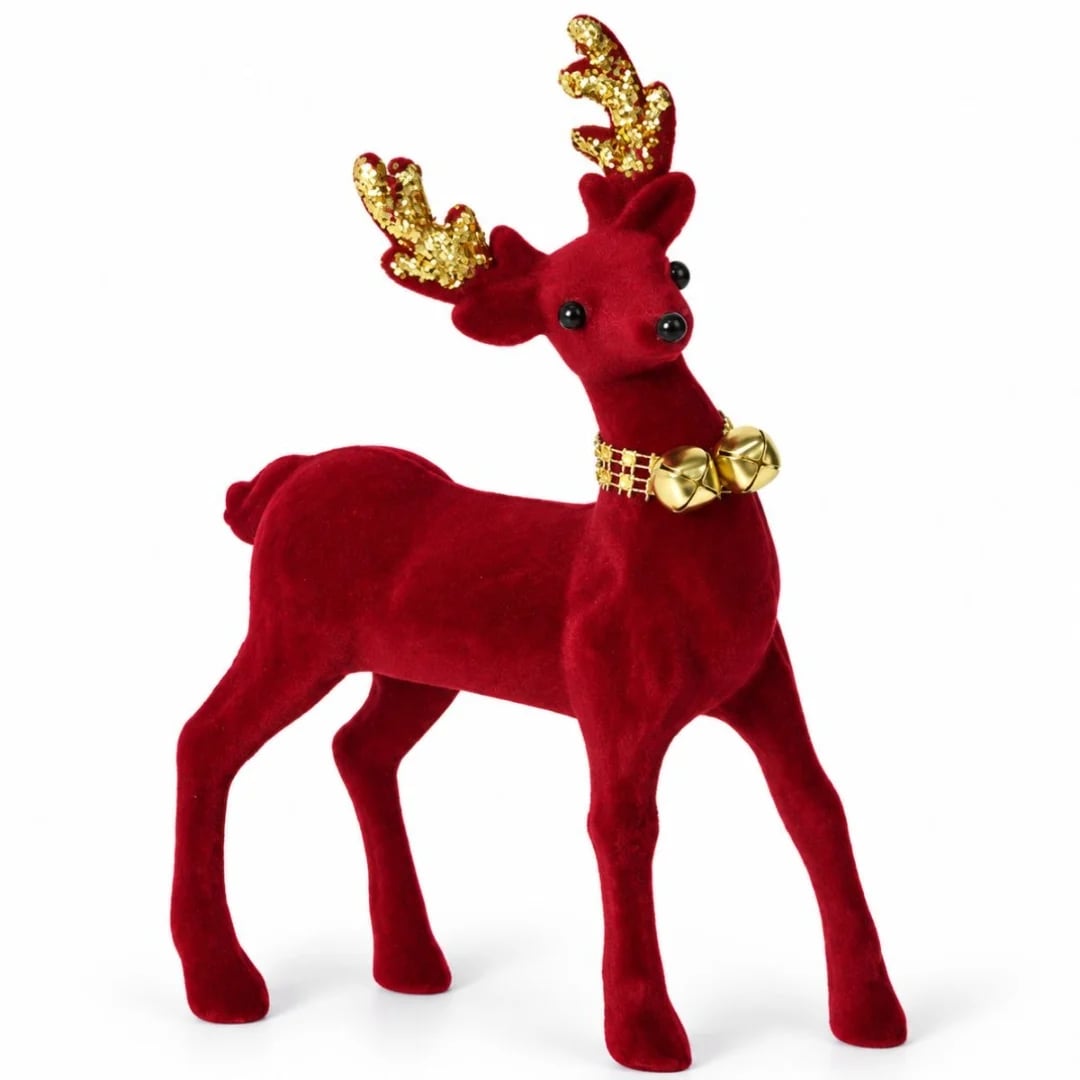 Decoración de Navidad reno bordó 22 × 16 cm