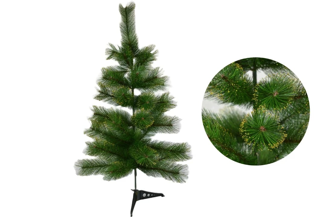 Árbol de Navidad con puntas doradas 90 cm