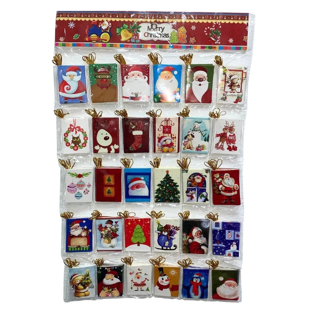 Mini tarjetas navideñas 7 × 5 cm — Pack x 240