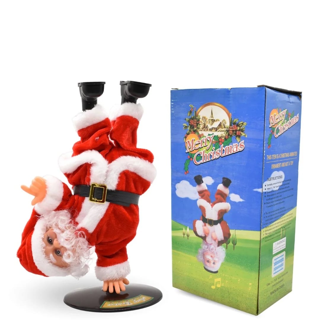 Papá Noel bailarín giratorio con sonido 25 × 10 cm