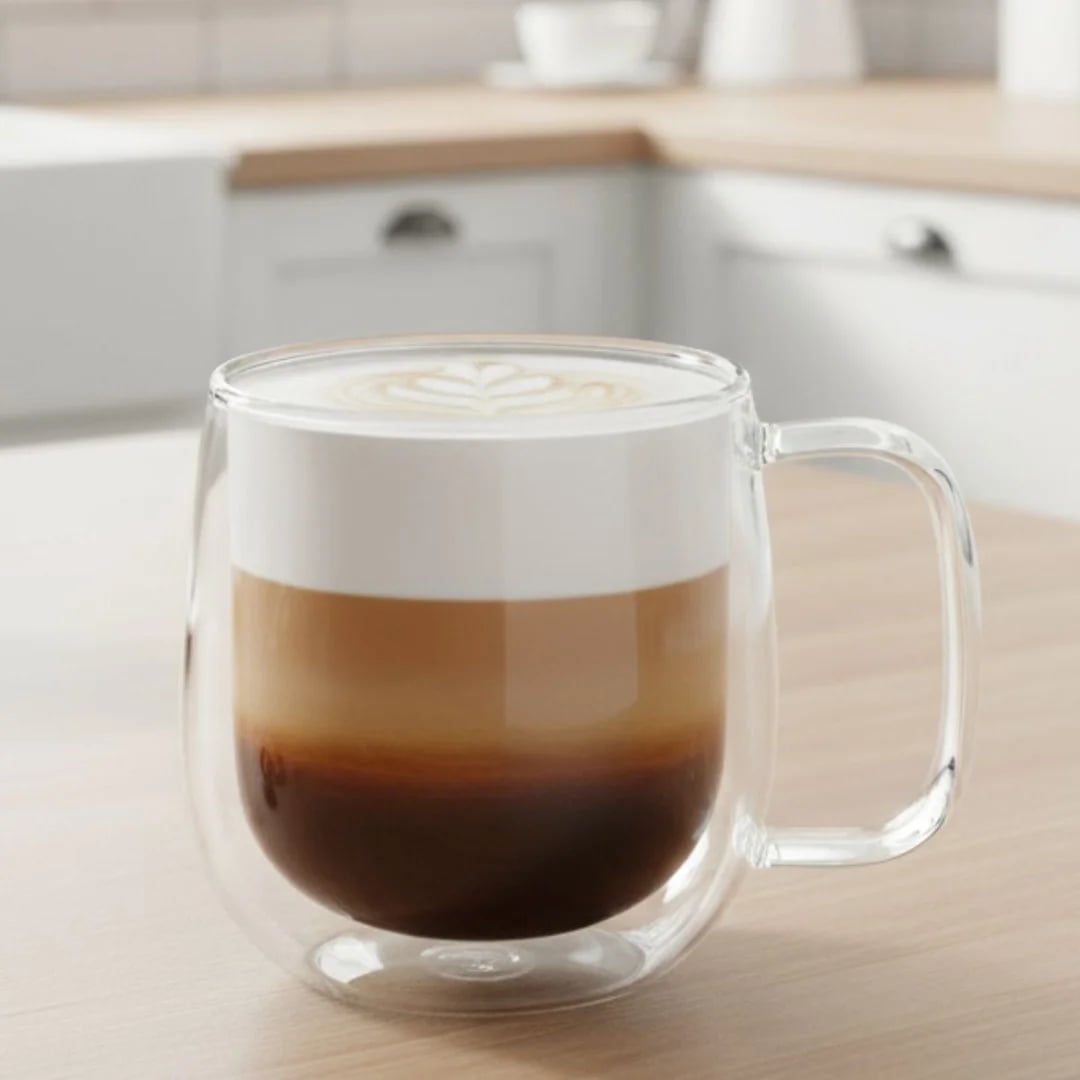 Taza de vidrio doble pared 250 ml