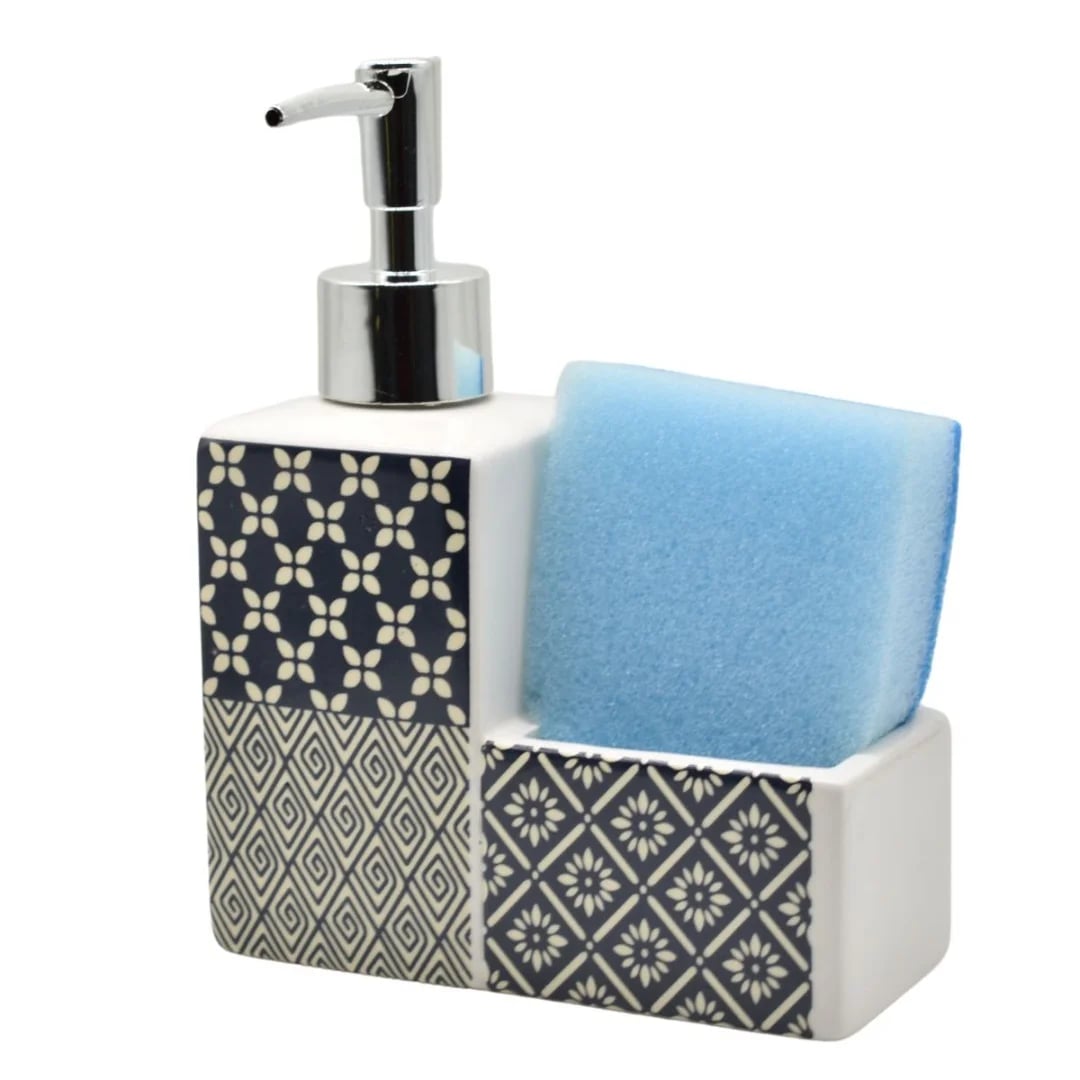 Dispensador de cerámica estampado con esponja 200 ml
