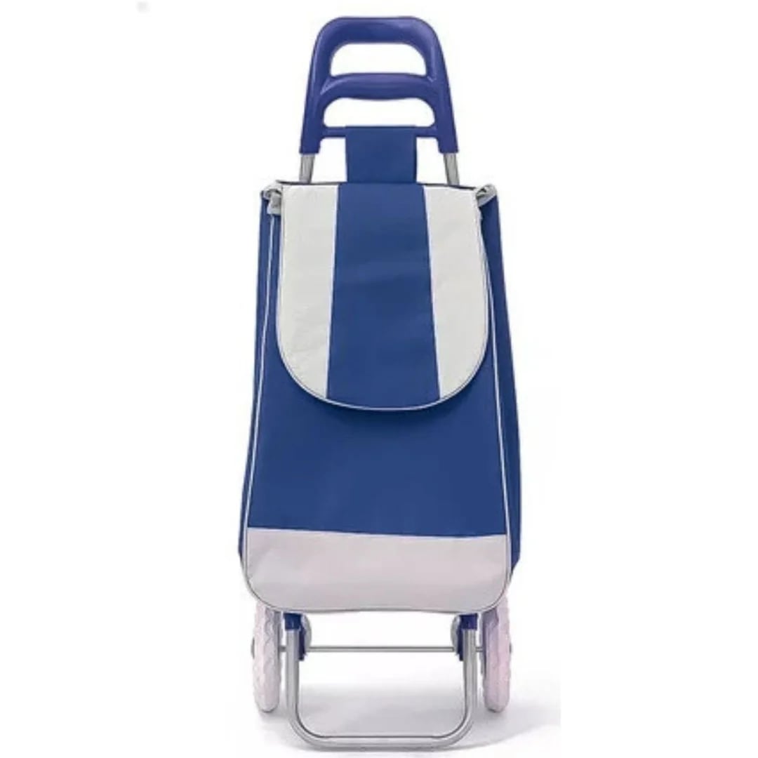 Bolso para compras con ruedas azul 95 × 34 × 27 cm