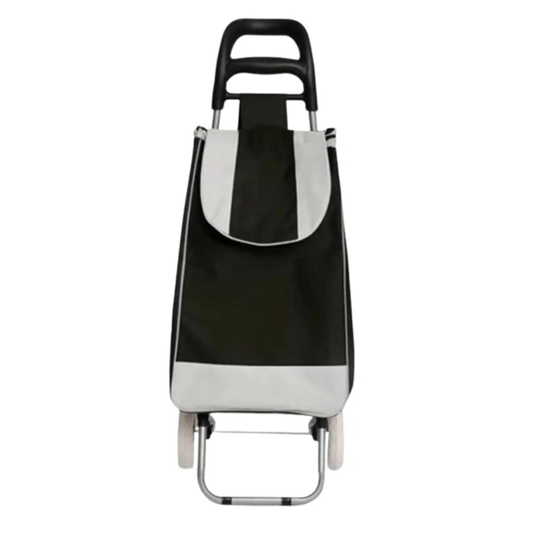 Bolso para compras con ruedas negro 95 × 34 × 27 cm