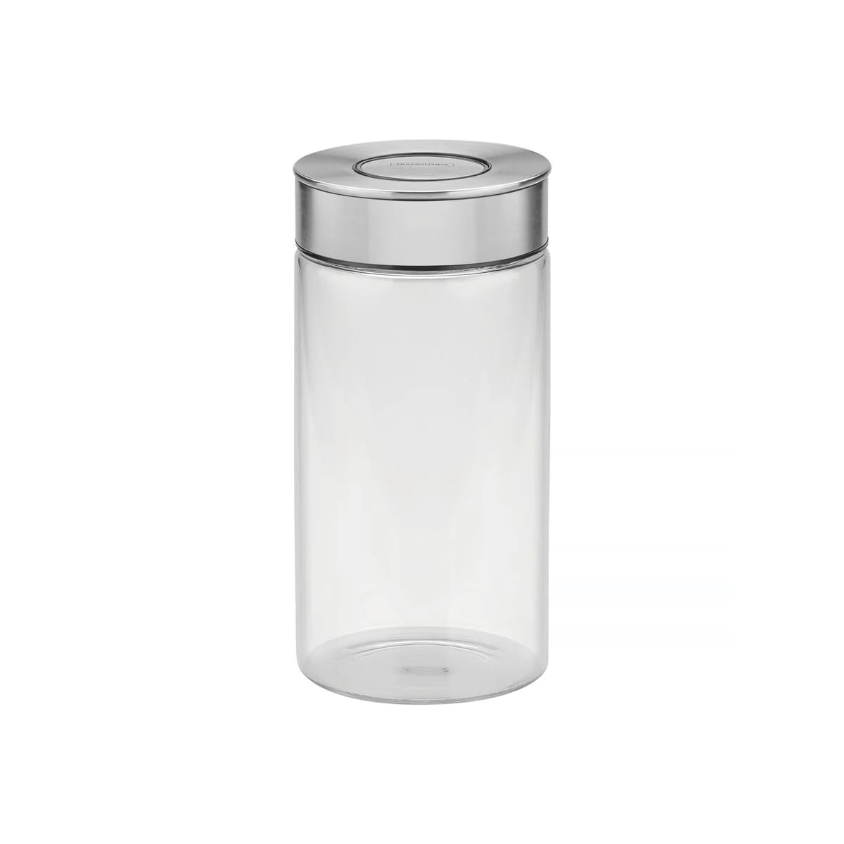 Frasco para alimentos Tramontina Purezza de vidrio 1.4 L con tapa de acero inoxidable