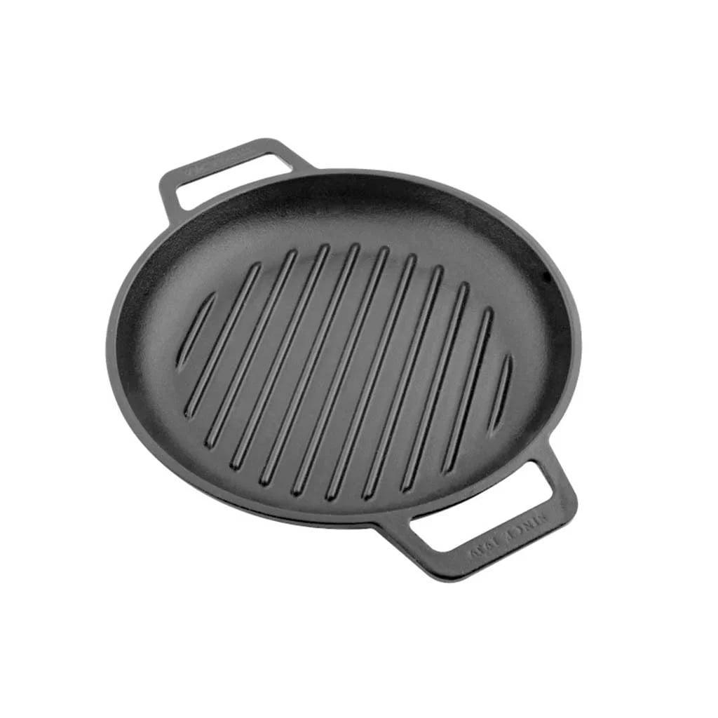 Sarten De Hierro Curado Grill Victoria Con Asas 25 Cm