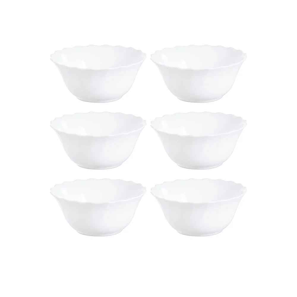 Bowl Compotera Luminarc Trianon Vidrio Blanco X6 Unid