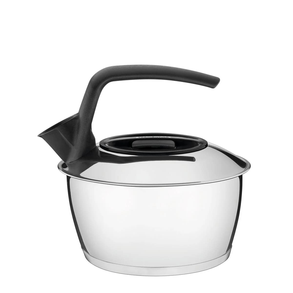 Caldera de acero inoxidable Tramontina Chá e Café triple fondo e inducción 1.5 L con mango negro
