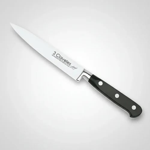 Cuchillo Filetear 3 Claveles Acero Inoxidable 15 Cm