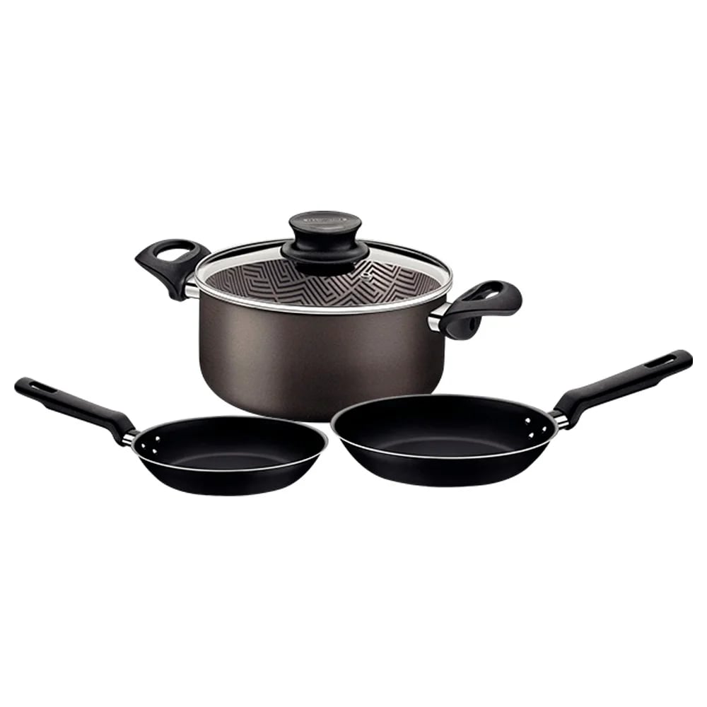 Cacerola Paris 4.9 L con sartenes Loreto 20 y 24 cm Tramontina