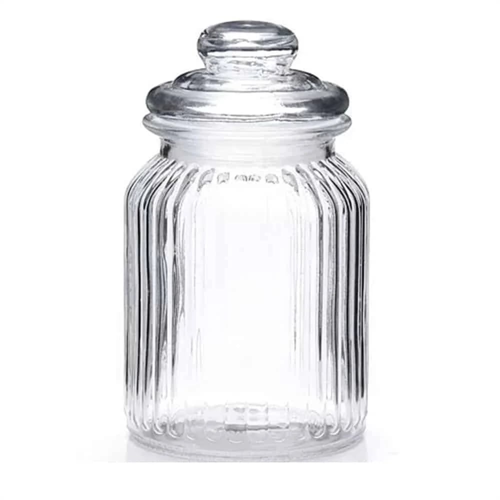 Frasco De Vidrio Tarro Caramelera Hermetico Conserva 1000 Ml