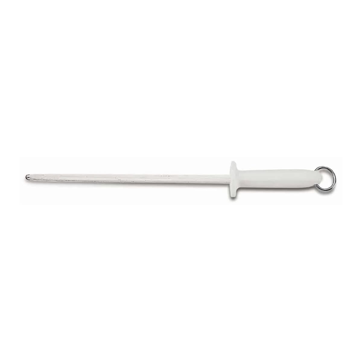 Chaira estriada Tramontina Profissional Master de acero carbono 12 pulgadas con mango blanco