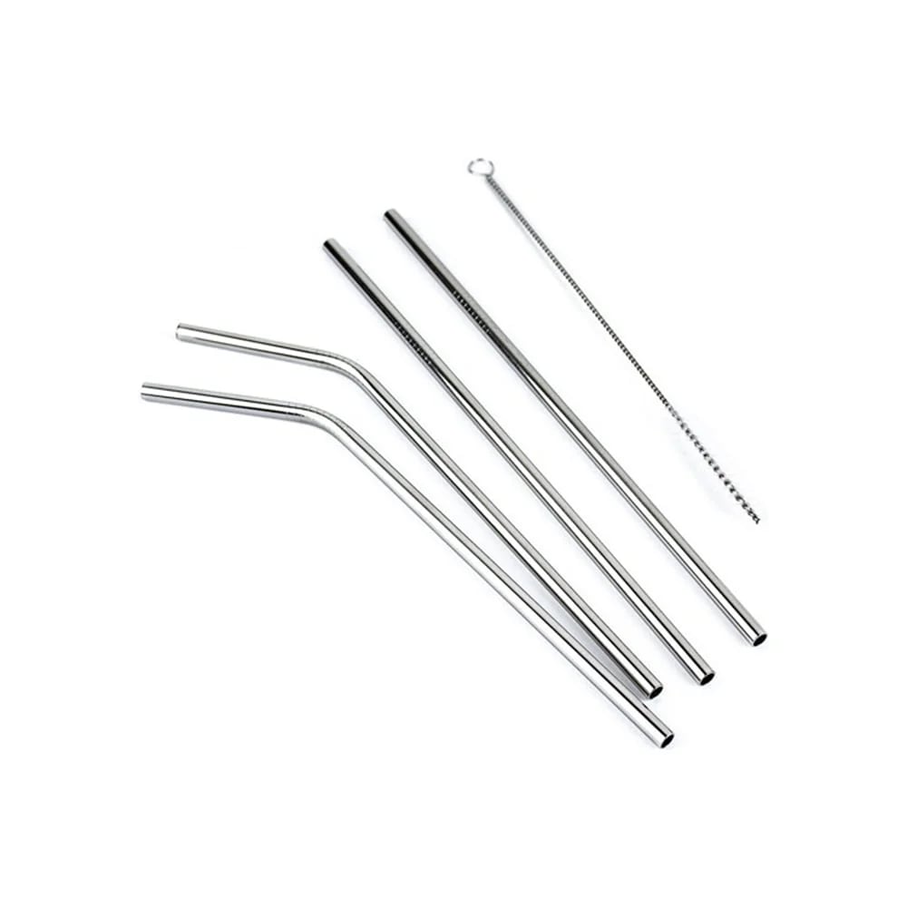 Sorbito Pajita Acero Inox Reutilizable X 4 Con Limpiador