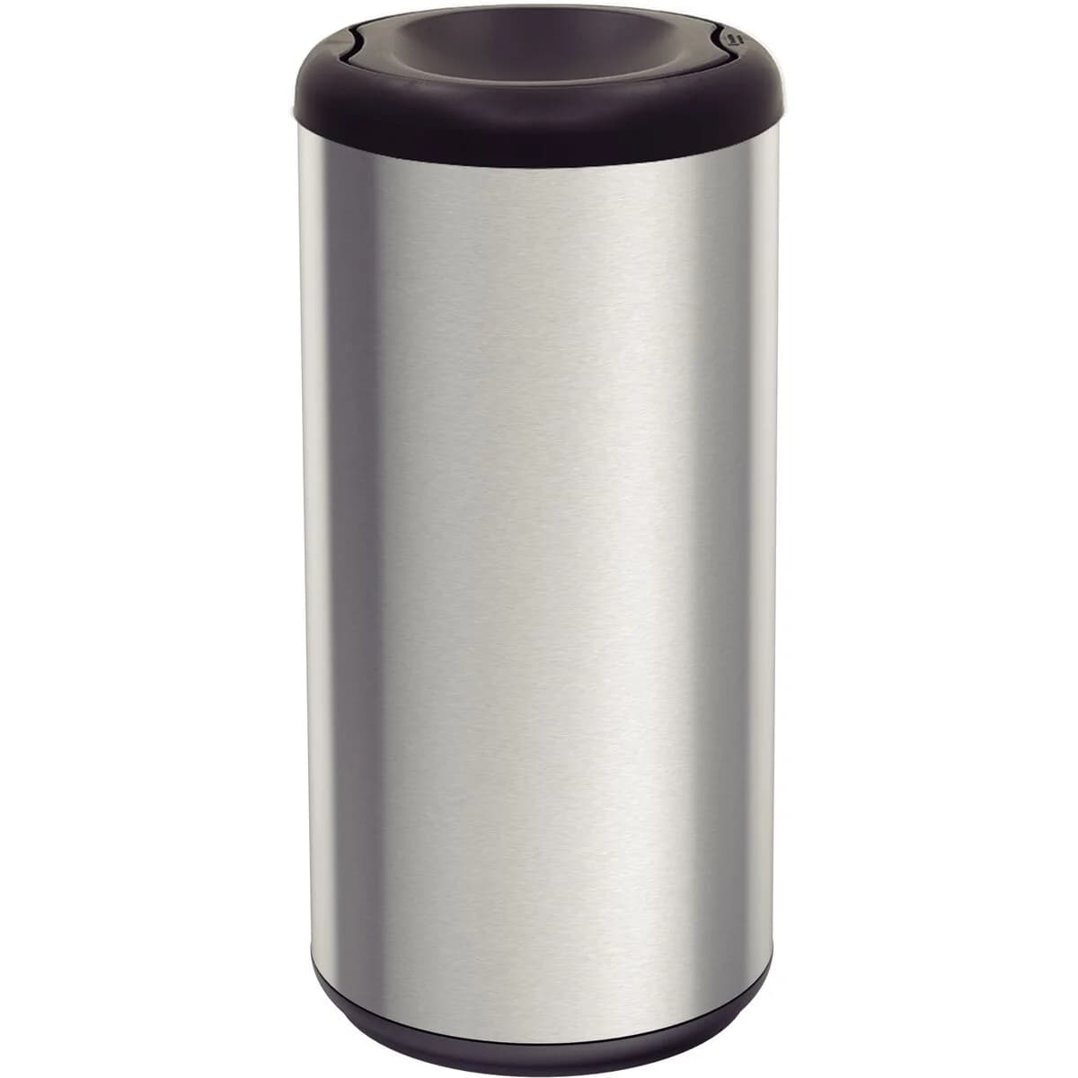 Basurero con tapa vaivén Tramontina Piemonte de acero inoxidable 40 L negro