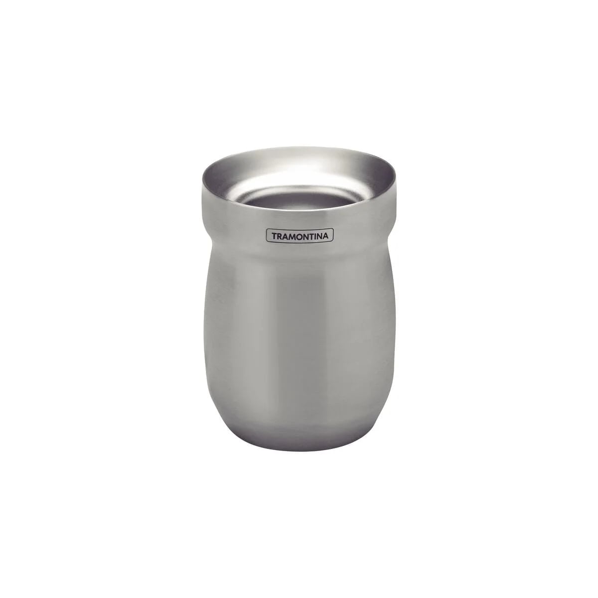 Mate térmico de acero inoxidable Tramontina Exata 240 ml gris