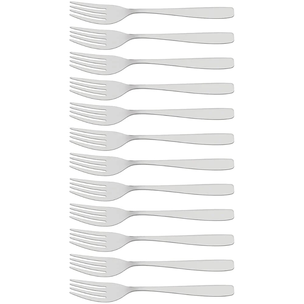 Tenedores de mesa Tramontina Cosmos de acero inoxidable pack de 12 unidades