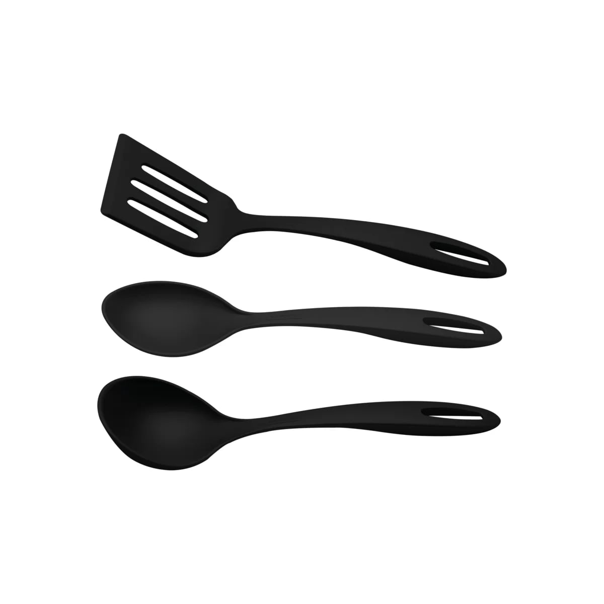Juego de utensilios Tramontina Ability de nylon 3 piezas color negro