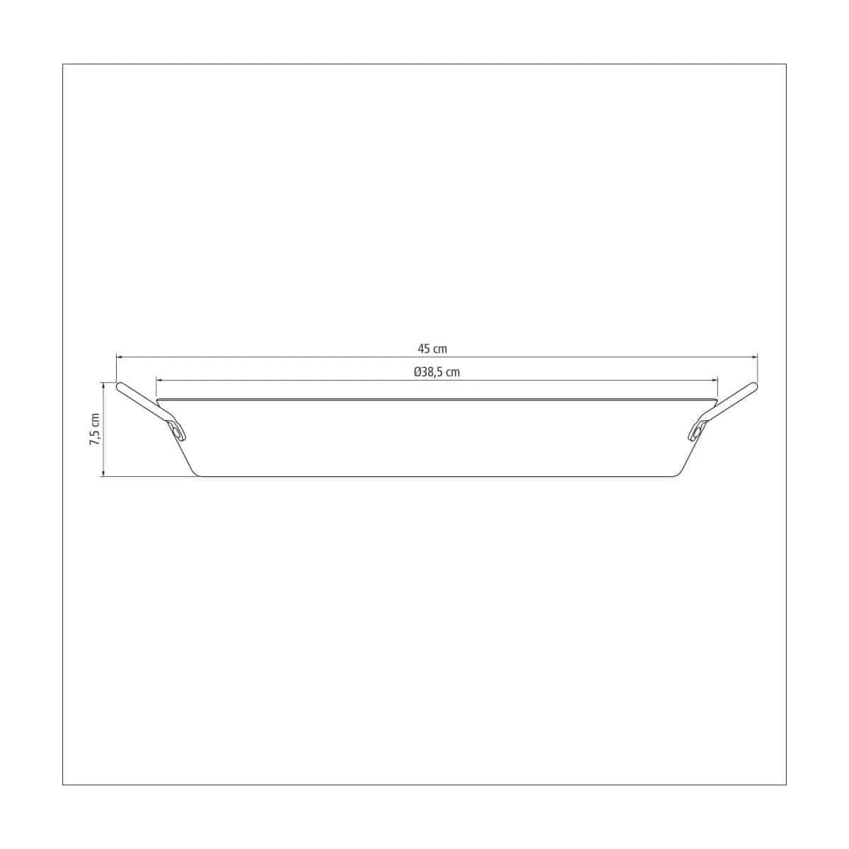 Paellera Tramontina 38 Cm Teflon Antiadherente Napoli — miniatura 4