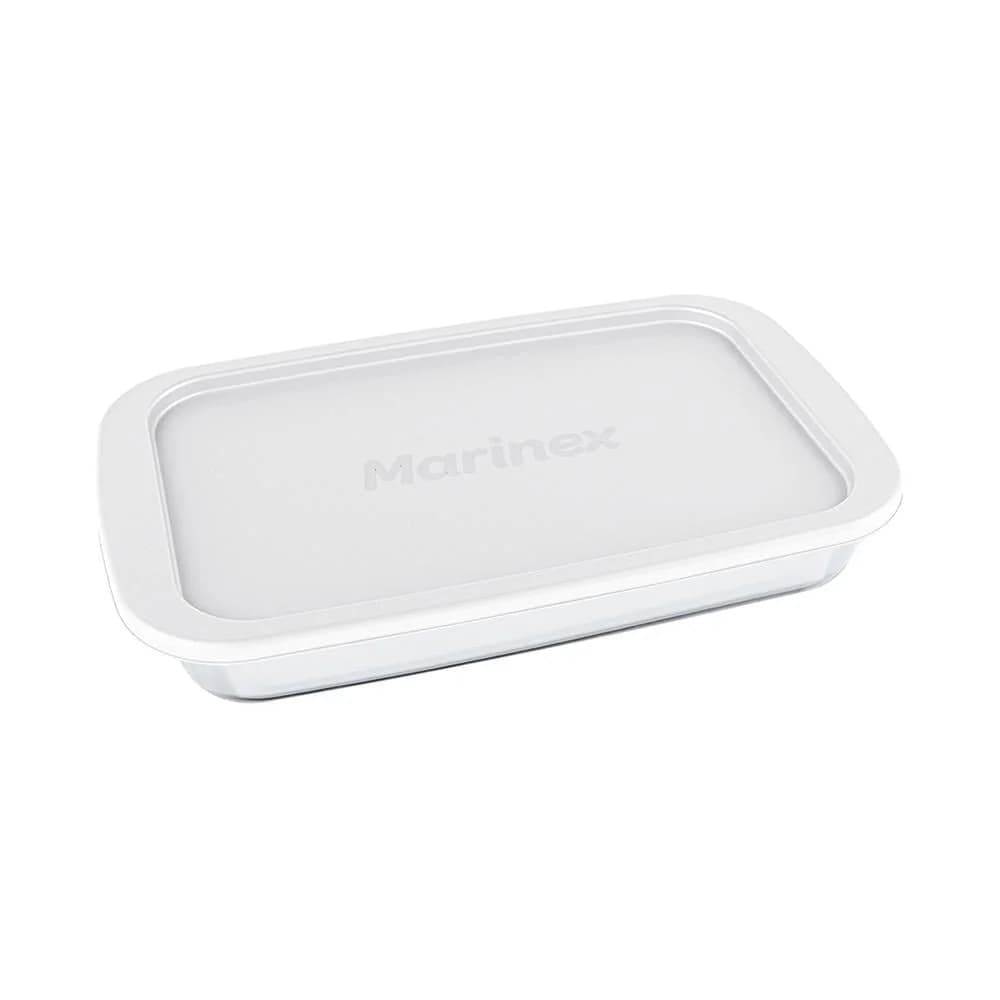Asadera Vidrio Rectangular Marinex Con Tapa 1600 Ml — miniatura 3