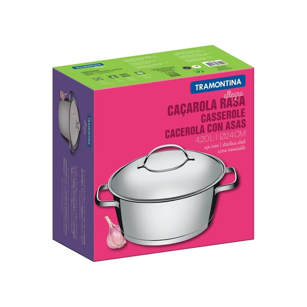 Olla Induccion Tramontina 24 Cm 4.2 Litros Allegra — miniatura 2