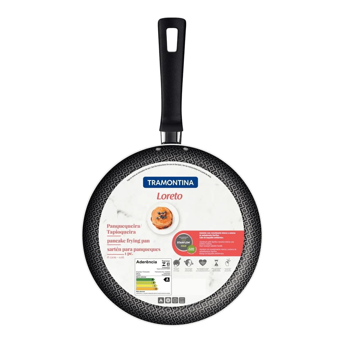 Sarten Panquequera Tramontina Antiadherente 22 Cm Loreto — miniatura 6