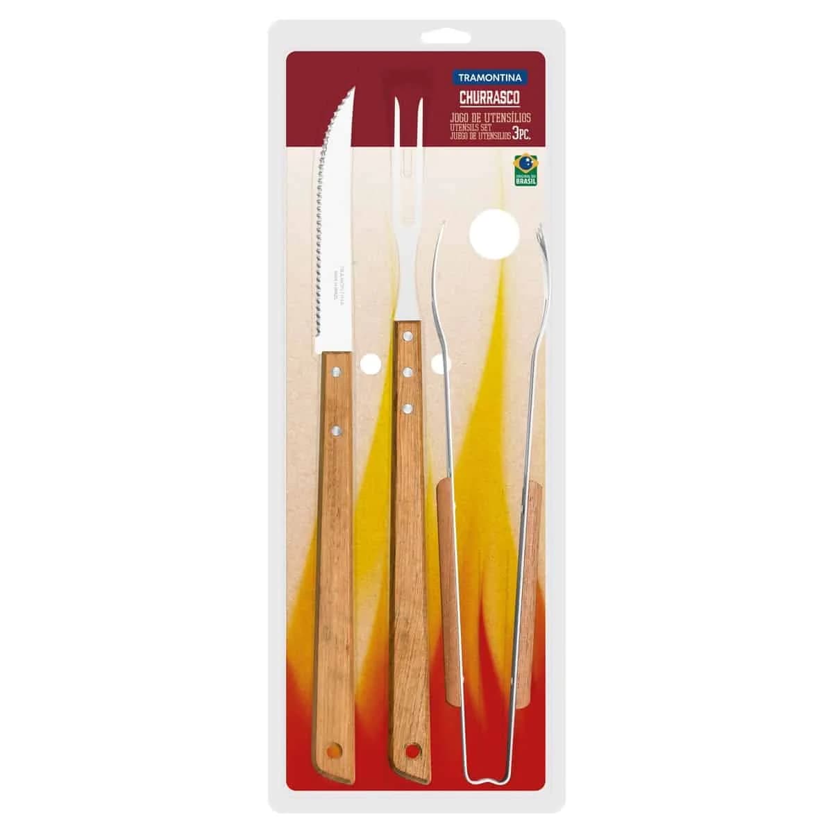 Juego Asado 3 Piezas Tramontina Churrasco — miniatura 2
