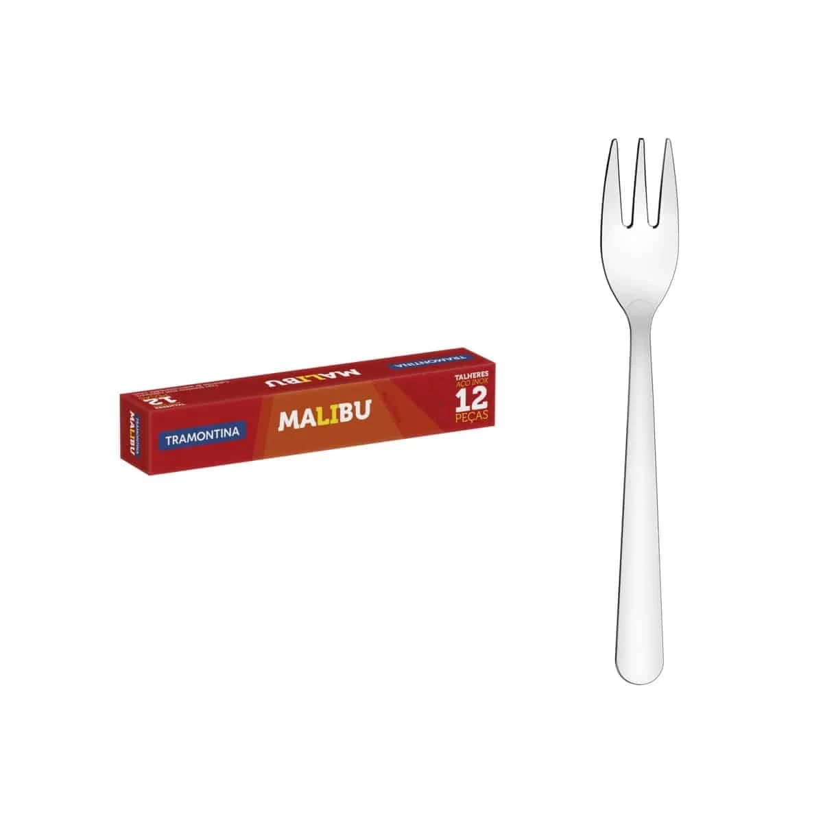 Tenedor Torta Malibu X 12 Unid. Tramontina Ac. Inoxidable — miniatura 2