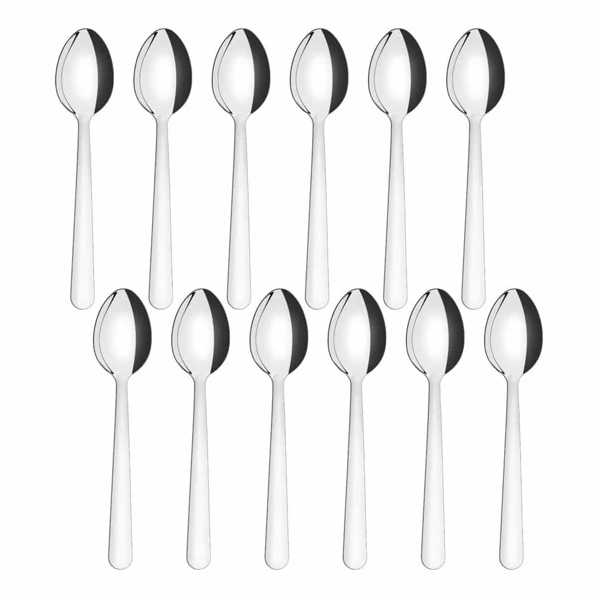 Cucharas de mesa Tramontina Malibu de acero inoxidable pack de 12 unidades