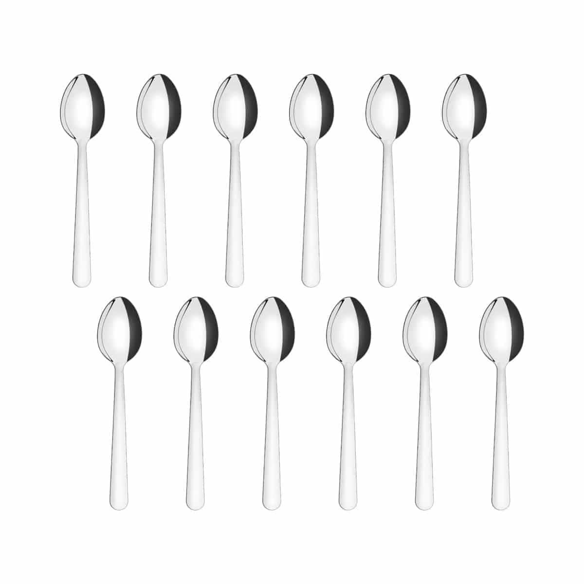 Cucharas de té Tramontina Malibu de acero inoxidable pack de 12 unidades