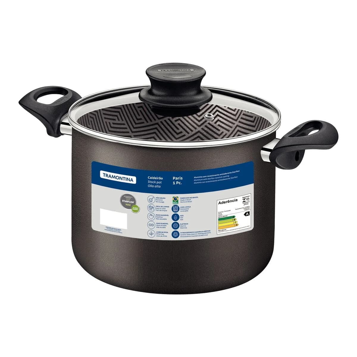 Olla Tramontina Teflon 26 Cm 9,80 Litros Antiadherente Paris — miniatura 2