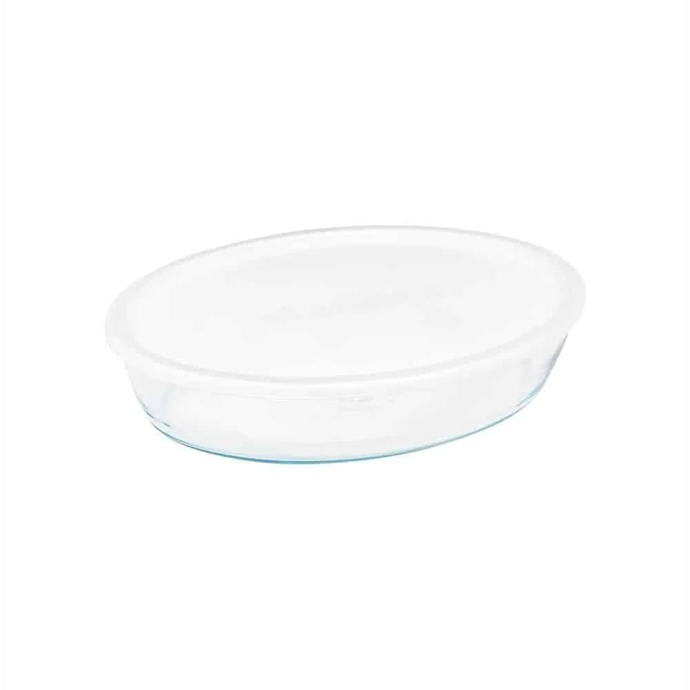 Asadera Vidrio Marinex Oval Con Tapa 1600 Ml — miniatura 4