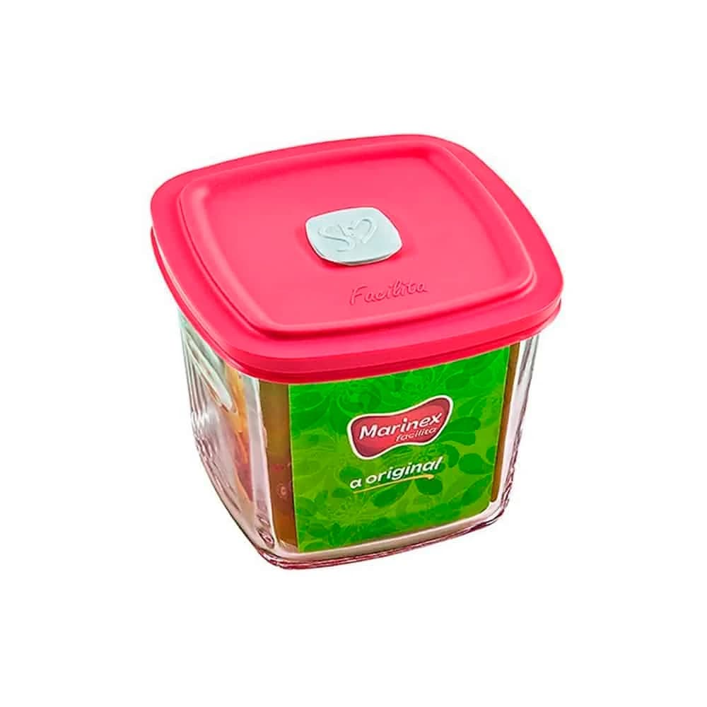 Recipiente Contenedor De Alimentos Vidrio Marinex Alto 1 L — miniatura 2
