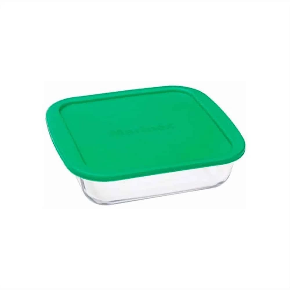 Asadera Vidrio Cuadrada Con Tapa Marinex 1100 Ml — imagen 1 de 2