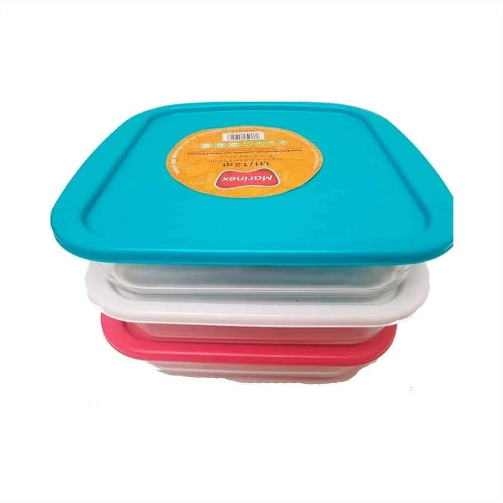 Asadera Vidrio Cuadrada Con Tapa Marinex 1100 Ml — miniatura 2