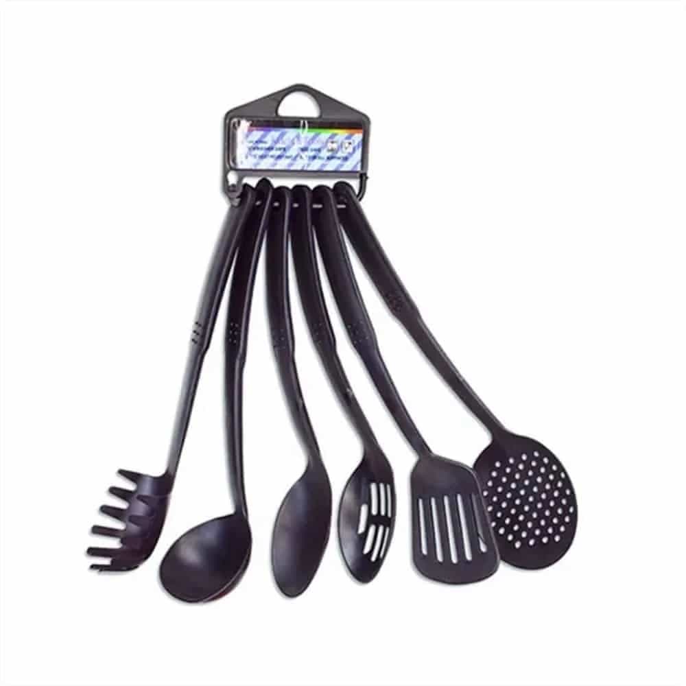Juego Menage Utensilios 6 Piezas Negro