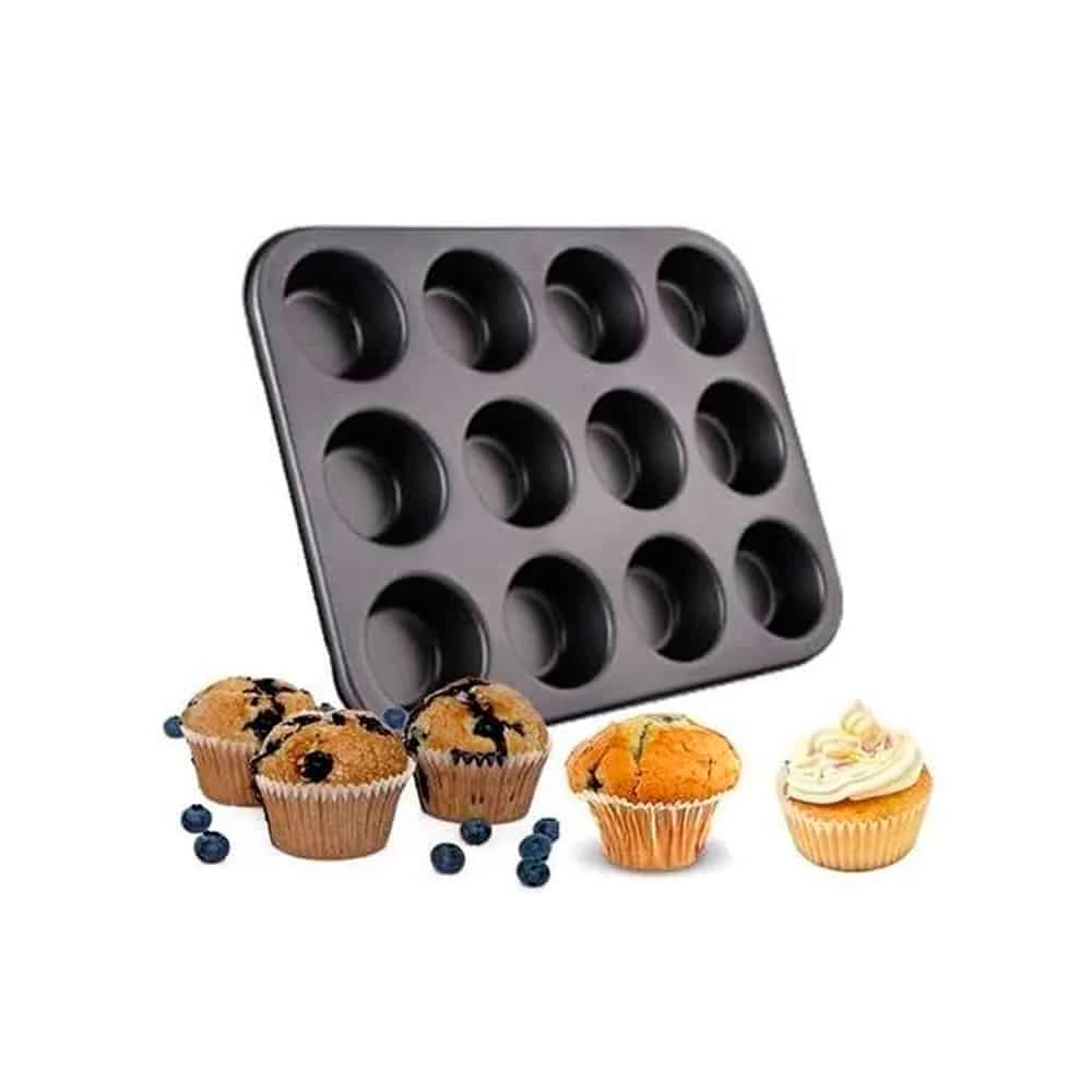 Molde Tefon Antiadherente Para 12 Muffins Grupo Dos — miniatura 2