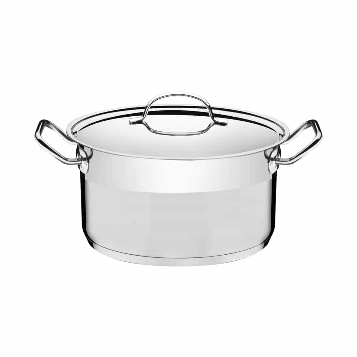 Cacerola profunda Tramontina Professional de acero inoxidable triple fondo 24 cm 6.1 L para inducción