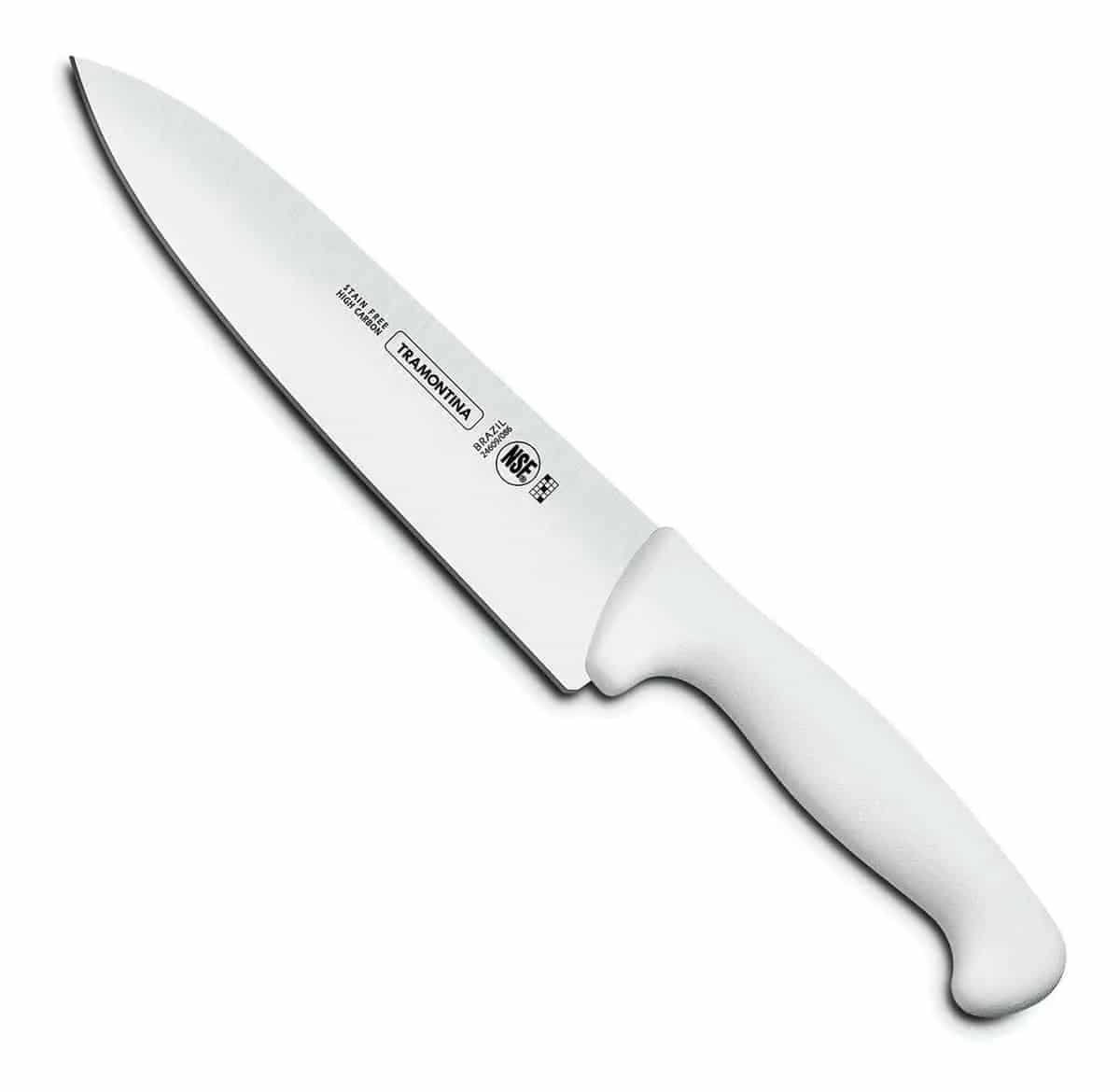 Cuchillo para carne Tramontina Profissional Master de acero inoxidable 12 pulgadas con mango blanco