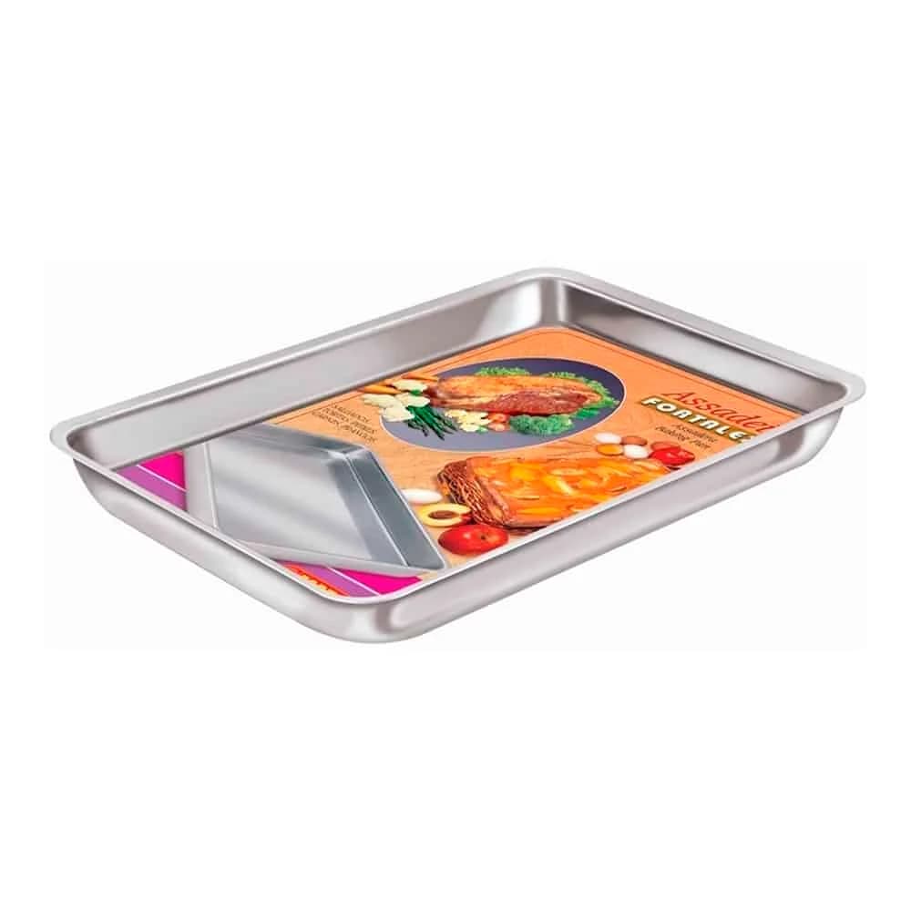 Asadera Aluminio Rectangular Fortaleza 40 X 28 Cm — imagen 1 de 1